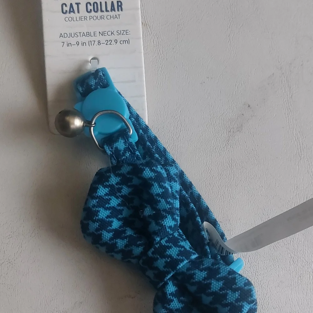 🐈‍⬛ Blue And Teal ChecKered Kitten Collar